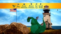 Elliott seems extremely amused by the computer-animated American flag planted in his new DVD's main menu.