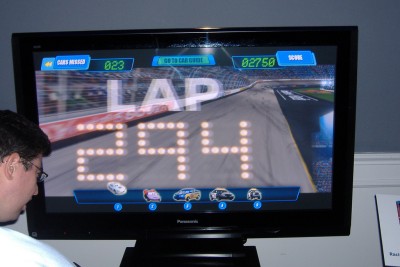 This man seems to be having fun with the Blu-ray exclusive Cars Finder game.