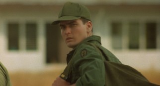 Private Chris Taylor (Charlie Sheen) arrives in Vietnam greeted by dust and dead bodies, the latter of which he's there to replace.