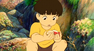 Five-year-old schoolboy Sosuke rescues a goldfish he names Ponyo.