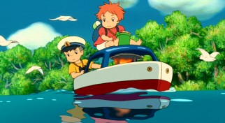 Sosuke and Ponyo respond to the floods the way most 5-year-olds would: she enlarges a toy boat into a fully functional one and they set sail.