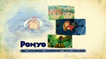 The main menu of Ponyo's primary DVD is tasteful and serene.