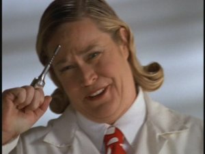 Miss Bobbi Glass, Kennedy High's sadistic, androgynous chemistry teacher.