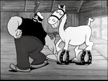 Bluto shows off his blacksmith work in "Shoein' Hosses."