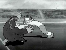 Popeye shows off some stellar straight-arming in "You Gotta Be a Football Hero."
