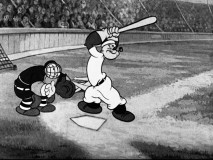 Popeye is at the bat in "The Twisker Pitcher."