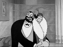 The suave-looking Professor Bluteau uses his etiquette training session to put the moves on Olive.