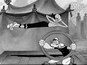 In "King of the Mardi Gras", Popeye shows off just how magical his relationship with Olive Oyl is.