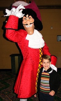 Captain Hook poses with the author's son.