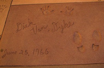 The hand and footprints of the legendary Dick Van Dyke are among many sets which adorn the cement outside Grauman's Chinese Theatre in Hollywood.