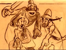 Deleted during production, "The Pirate Song" is brought to life via a song demo set to the sequence's storyboards.
