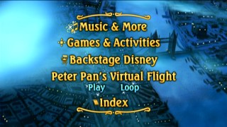 Disc 2's Main Menu takes us to the skies above London, a recurring setting for this platter's bonuses.