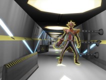 Press the right arrow button and you'll run into the cardboard baddie. Don't press the button and you'll do the same. Such is the mystery of Delta Squad Runner Simulator: A Level.