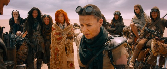Crew-cutted amputee Imperator Furiosa (Charlize Theron) emerges as a heroine for her defiance of Immortan Joe.