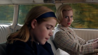 Betty (January Jones) drives Sally (Kiernan Shipka) to the boarding school she attended for an interview and visit in "The Quality of Mercy."