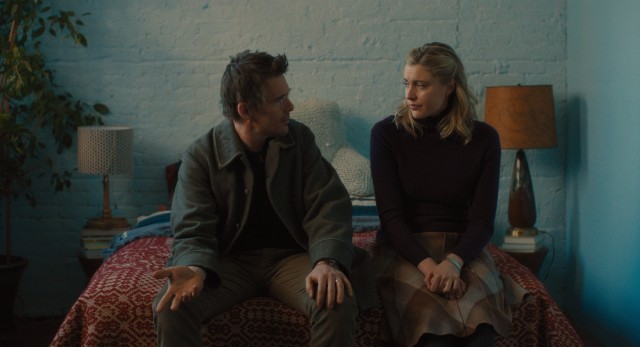 Initially brought together by a paycheck error, John Harding (Ethan Hawke) and Maggie Harden (Greta Gerwig) end up upending each other's life in "Maggie's Plan."