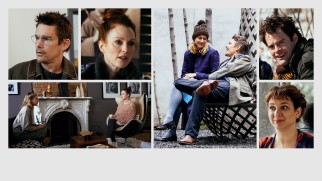 The Maggie's Plan Blu-ray menu uses some different imagery from the similarly designed cover art.