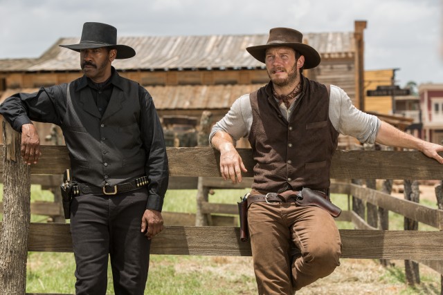 Sam Chisolm (Denzel Washington) and Josh Farraday (Chris Pratt) are the first assembled and most focal of "The Magnificent Seven."