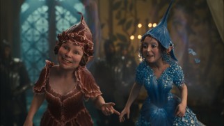 When they're in their natural small scale, pixies Knotgrass (Imelda Staunton) and Flittle (Lesley Manville) are creepy-looking.