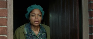 Winnie Mandela (Naomie Harris) gets the news of her husband's capture.