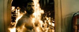 A little bit of fire doesn't faze Joe the greenhorn, a.k.a. a bearded Clark Kent (Henry Cavill).