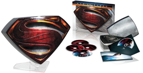 Man of Steel: Limited Collector's Edition Blu-ray 3D Gift Set box and contents art