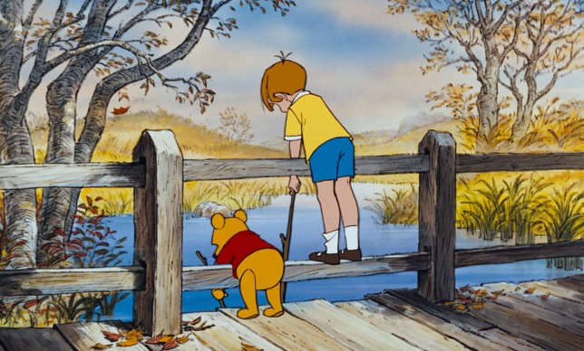 Winnie the Pooh and Christopher Robin come to the enchanted place and say goodbye in the touching coda created for "The Many Adventures of Winnie the Pooh."
