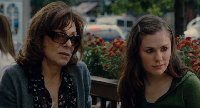 Emily (Jeannie Berlin) and Lisa (Anna Paquin) discover their legal options from Emily's lawyer friend.