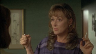 Marvin's oxygen tank poses an obstacle to Lee's (Meryl Streep) smoking habit.