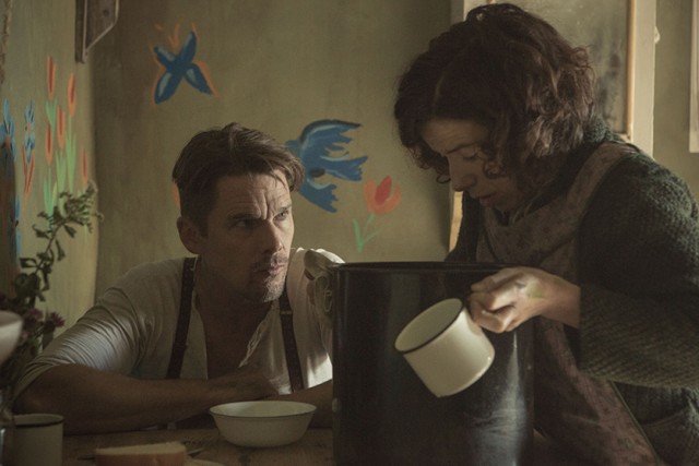 "Maudie" dramatizes the lives and marriage of Everett Lewis (Ethan Hawke) and Maud Lewis (Sally Hawkins).