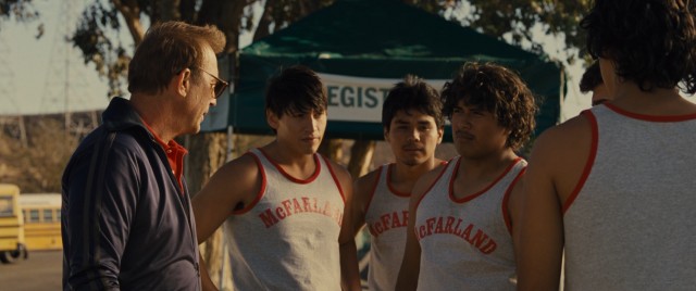 "McFarland, USA" tells the story of Jim White (Kevin Costner) and the cross country team of Mexican-Americans he coached to the 1987 California state title.