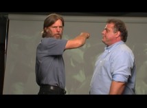 Stuntmen Tom Morga and Wayne Bauer show how to throw a convincing fake punch in "2 Minute Fight School."