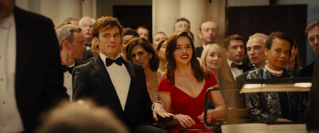 Cleaned up and restyled, Will (Sam Claflin) is suddenly fit for accompanying Lou (Emilia Clarke) to classical music concerts and the like.