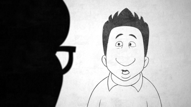 "Meet the Patels" occasionally presents Ravi Patel as a large-nosed cartoon character.
