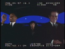 Will Smith, Rosario Dawson, and Tommy Lee Jones all have trouble not laughing in a take from the gag reel.