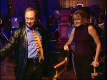With playback of a scene, Barry Sonnenfeld gets a smile of approval from producer Laurie MacDonald in his Intergalactic Guide to Comedy."