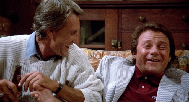 Laughs flow as the likes of Cavanaugh (Roy Scheider) and Solly Berliner (Harvey Keitel) discuss their experiences with women in "The Men's Club."