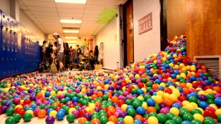 "Yolo: Operation Rafe" shows all the colorful ball pit balls this movie made use of.