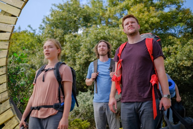 Young Americans (Florence Pugh and Jack Reynor) take a trip to rural Sweden in Ari Aster's "Midsommar."
