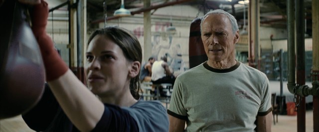 Frankie Dunn (Clint Eastwood) is dead set against training Maggie Fitzgerald in "Million Dollar Baby."