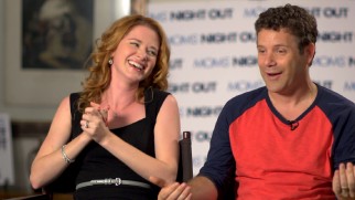 Sarah Drew and Sean Astin laugh about how cool or uncool they are in "Casting 'Moms' Night Out.'"