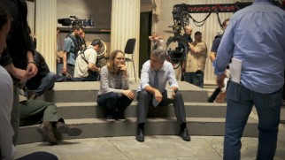 Jodie Foster and George Clooney share a moment of collaboration in "Analysis of a Scene: The Showdown."