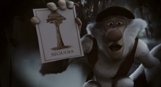 Charles the monkey, an assistant botanist with a golden singing voice, corrects Raoul's tree misidentification.