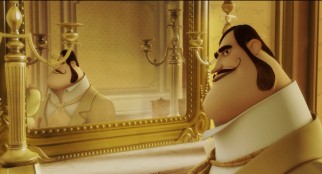 The film's villain, Mayor Maynot, may or may not be full of himself.