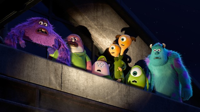 The hopeless monsters of Oozma Kappa: Art, Don Carlton, Squishy Squibbles, Terri & Terry, Mike Wazowski, and Jimmy P. Sullivan.