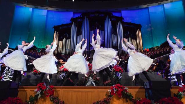 Dancers performing during "Christmas With the Mormon Tabernacle Choir and Orchestra at Temple Square."