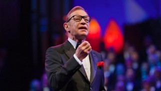 Michael York narrates "Christmas With the Mormon Tabernacle Choir and Orchestra at Temple Square."