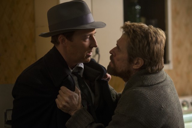 Disheveled genius Paul (Willem Dafoe) pleads with Lionel (Edward Norton) to do the right thing.