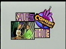 A 10 AM Saturday morning airing is advertised by Frank and Dr. Clayton Forrester in this 1990s Comedy Central MST3K promo.