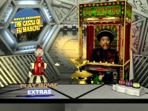 Fu Manchu is a mechanical fortune teller on his DVD's main menu screen.